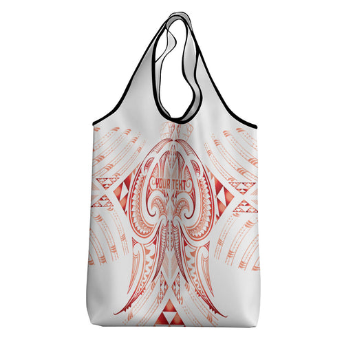 Maori Rugby Custom Ngaru Mangopare Grocery Bag Whero Niho Taniwha Motif