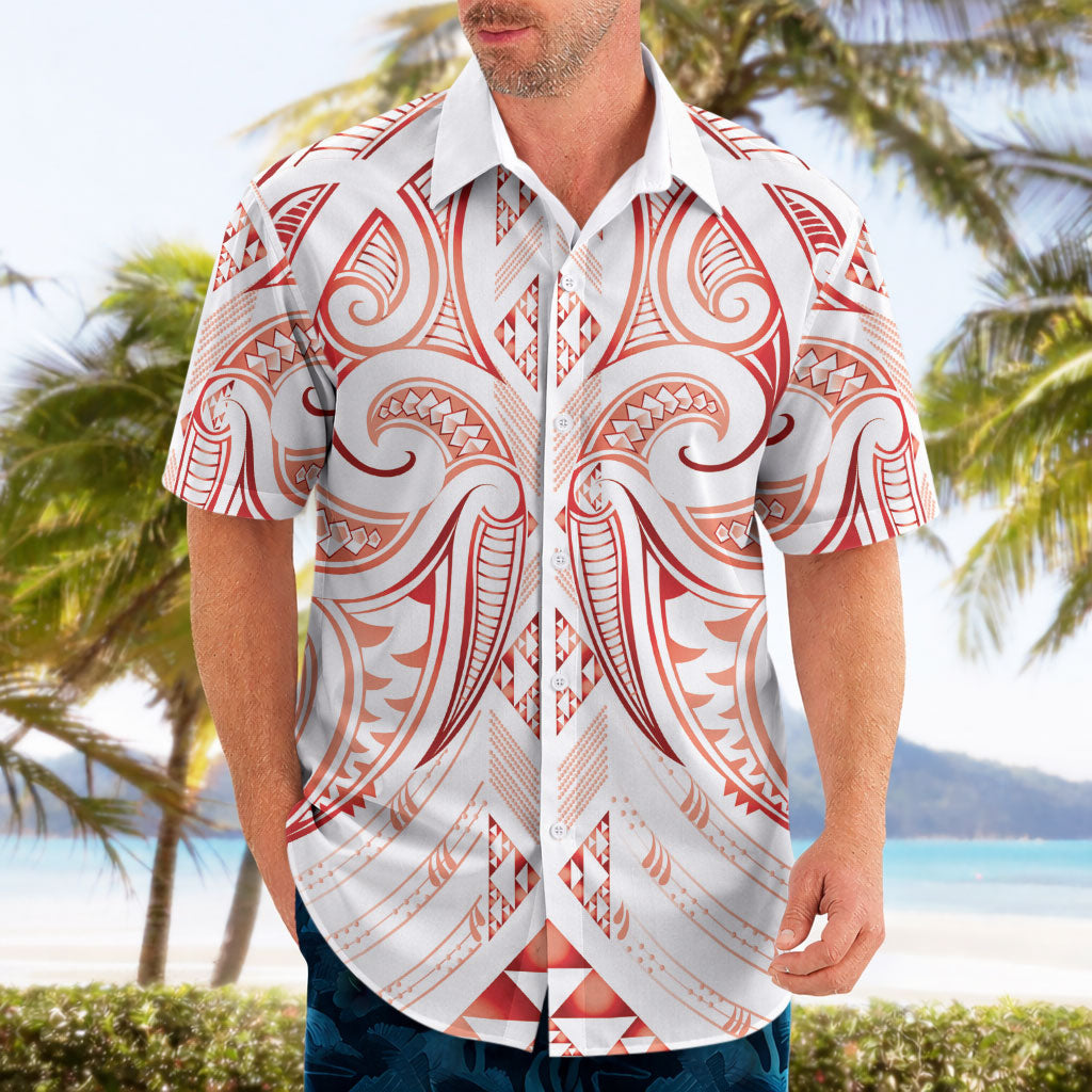 Maori Rugby Custom Ngaru Mangopare Hawaiian Shirt Whero Niho Taniwha Motif