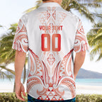 Maori Rugby Custom Ngaru Mangopare Hawaiian Shirt Whero Niho Taniwha Motif