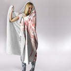 Maori Rugby Custom Ngaru Mangopare Hooded Blanket Whero Niho Taniwha Motif