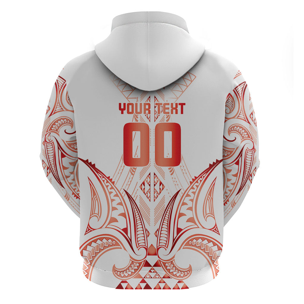 Maori Rugby Custom Ngaru Mangopare Hoodie Whero Niho Taniwha Motif