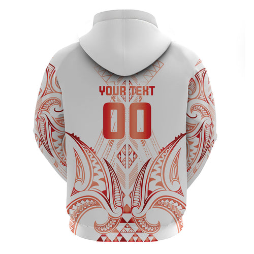 Maori Rugby Custom Ngaru Mangopare Hoodie Whero Niho Taniwha Motif