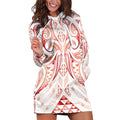 Maori Rugby Custom Ngaru Mangopare Hoodie Dress Whero Niho Taniwha Motif
