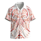 Maori Rugby Custom Ngaru Mangopare Kid Hawaiian Shirt Whero Niho Taniwha Motif