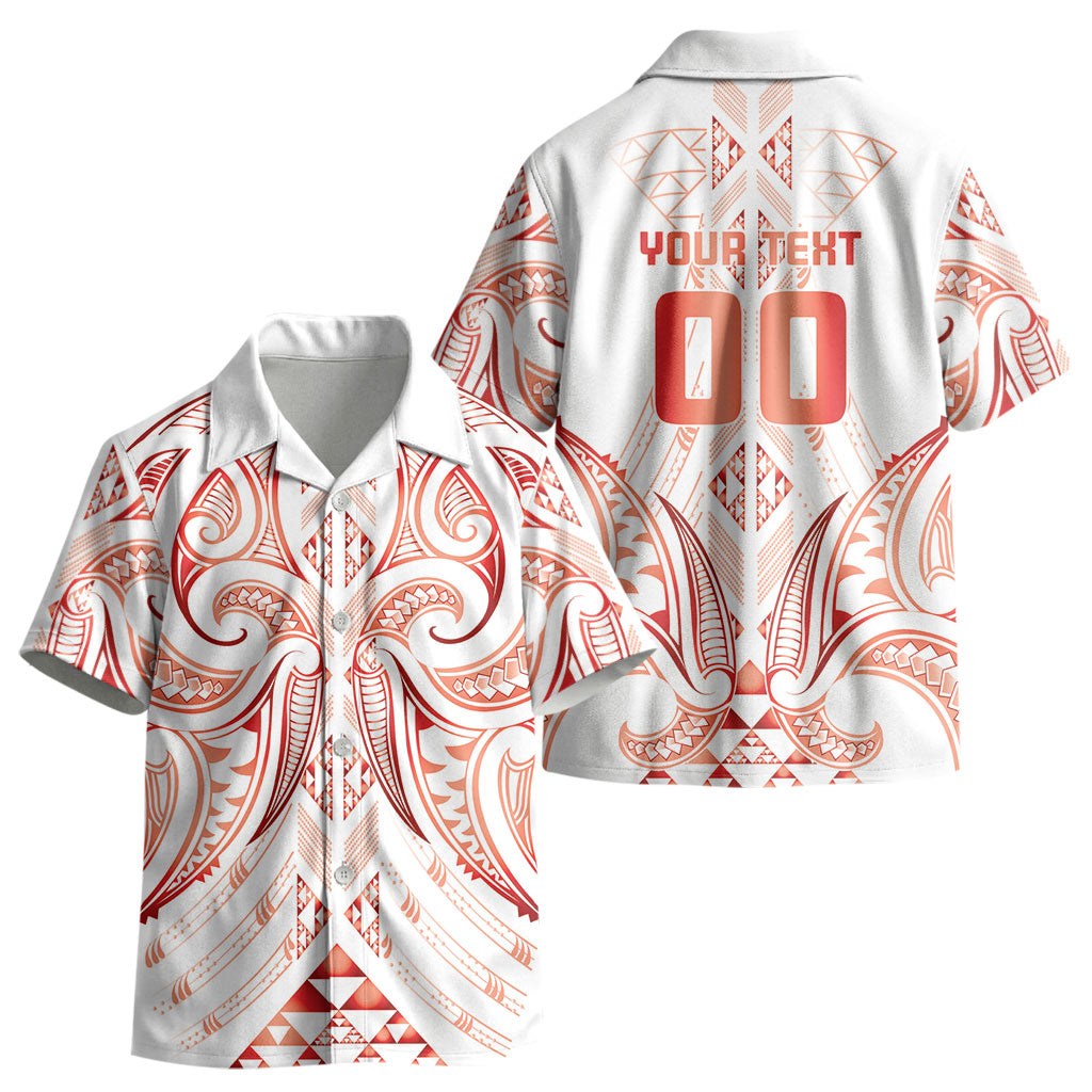 Maori Rugby Custom Ngaru Mangopare Kid Hawaiian Shirt Whero Niho Taniwha Motif
