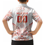 Maori Rugby Custom Ngaru Mangopare Kid Hawaiian Shirt Whero Niho Taniwha Motif