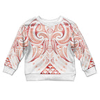 Maori Rugby Custom Ngaru Mangopare Kid Ugly Christmas Sweater Whero Niho Taniwha Motif