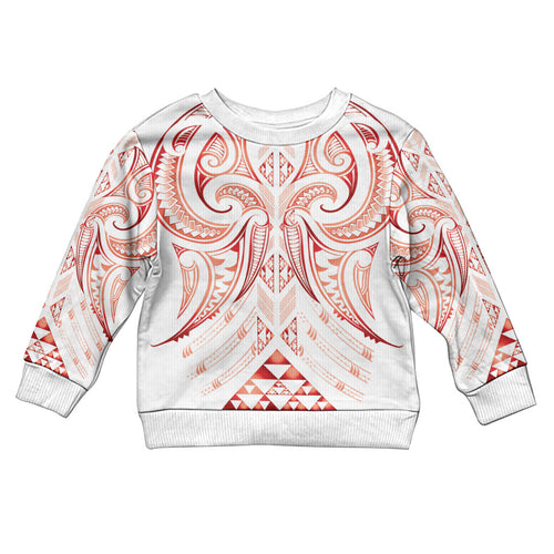 Maori Rugby Custom Ngaru Mangopare Kid Ugly Christmas Sweater Whero Niho Taniwha Motif