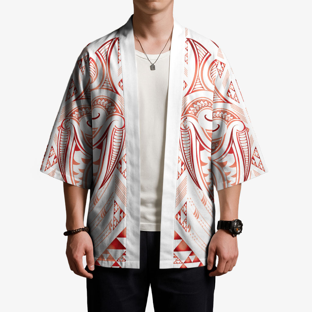 Maori Rugby Custom Ngaru Mangopare Kimono Whero Niho Taniwha Motif