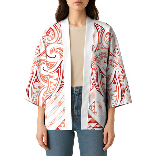 Maori Rugby Custom Ngaru Mangopare Kimono Whero Niho Taniwha Motif