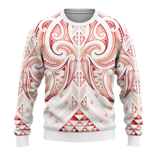 Maori Rugby Custom Ngaru Mangopare Ugly Christmas Sweater Whero Niho Taniwha Motif