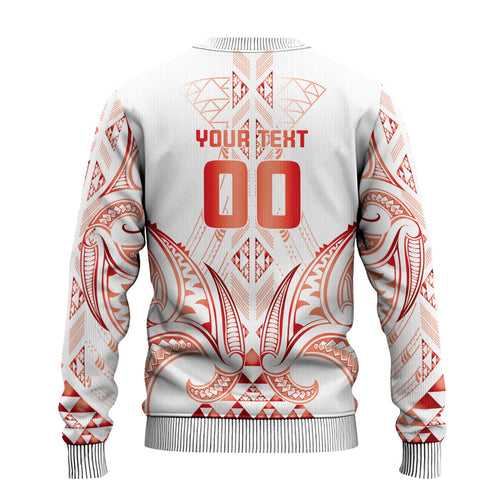Maori Rugby Custom Ngaru Mangopare Ugly Christmas Sweater Whero Niho Taniwha Motif