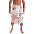 Maori Rugby Custom Ngaru Mangopare Lavalava Whero Niho Taniwha Motif