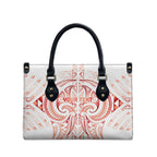 Maori Rugby Custom Ngaru Mangopare Leather Bag Whero Niho Taniwha Motif