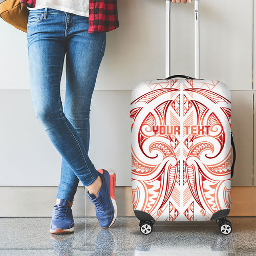 Maori Rugby Custom Ngaru Mangopare Luggage Cover Whero Niho Taniwha Motif