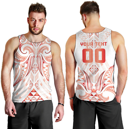Maori Rugby Custom Ngaru Mangopare Men Tank Top Whero Niho Taniwha Motif