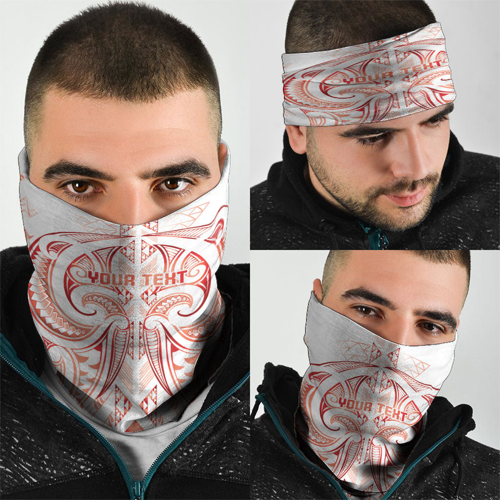 Maori Rugby Custom Ngaru Mangopare Neck Gaiter Whero Niho Taniwha Motif