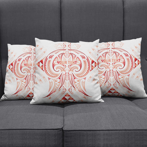 Maori Rugby Custom Ngaru Mangopare Pillow Cover Whero Niho Taniwha Motif