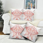 Maori Rugby Custom Ngaru Mangopare Pillow Cover Whero Niho Taniwha Motif