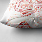 Maori Rugby Custom Ngaru Mangopare Pillow Cover Whero Niho Taniwha Motif