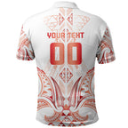 Maori Rugby Custom Ngaru Mangopare Polo Shirt Whero Niho Taniwha Motif