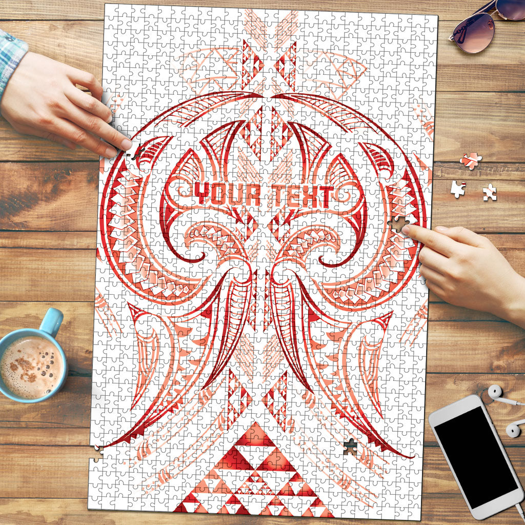 Maori Rugby Custom Ngaru Mangopare Puzzle Whero Niho Taniwha Motif