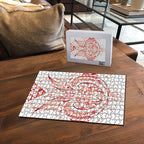 Maori Rugby Custom Ngaru Mangopare Puzzle Whero Niho Taniwha Motif