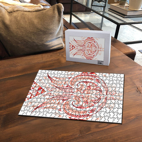 Maori Rugby Custom Ngaru Mangopare Puzzle Whero Niho Taniwha Motif
