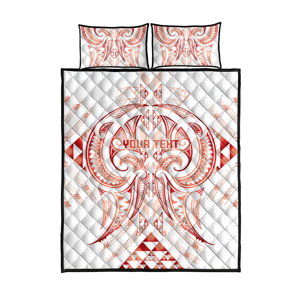 Maori Rugby Custom Ngaru Mangopare Quilt Bed Set Whero Niho Taniwha Motif