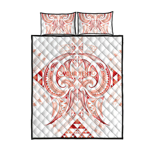 Maori Rugby Custom Ngaru Mangopare Quilt Bed Set Whero Niho Taniwha Motif