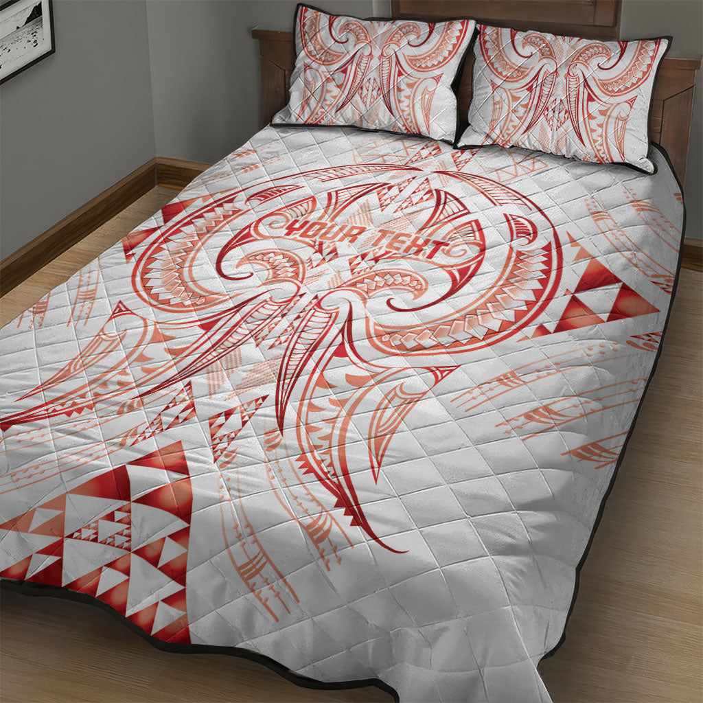 Maori Rugby Custom Ngaru Mangopare Quilt Bed Set Whero Niho Taniwha Motif