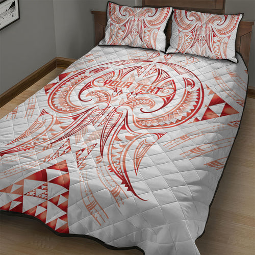 Maori Rugby Custom Ngaru Mangopare Quilt Bed Set Whero Niho Taniwha Motif