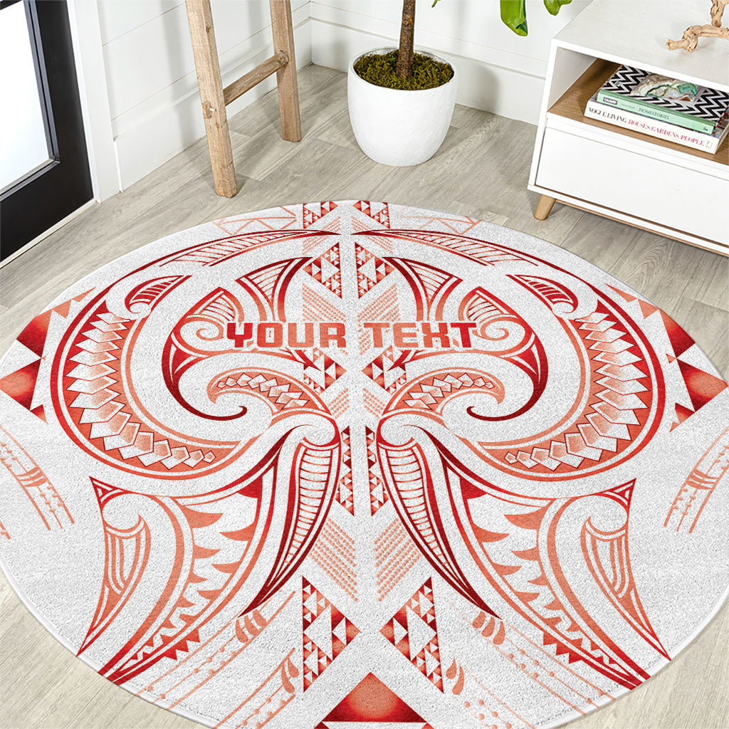 Maori Rugby Custom Ngaru Mangopare Round Carpet Whero Niho Taniwha Motif