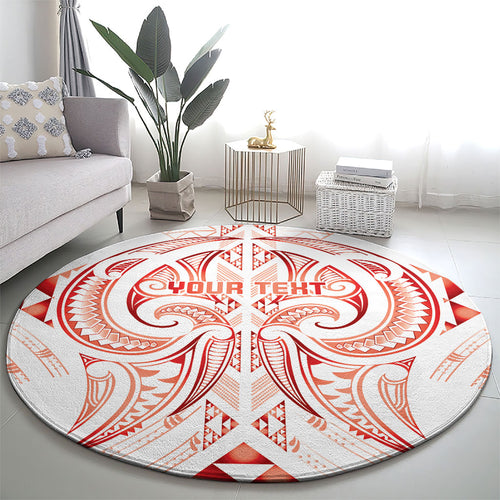Maori Rugby Custom Ngaru Mangopare Round Carpet Whero Niho Taniwha Motif