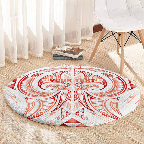 Maori Rugby Custom Ngaru Mangopare Round Carpet Whero Niho Taniwha Motif