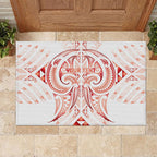Maori Rugby Custom Ngaru Mangopare Rubber Doormat Whero Niho Taniwha Motif