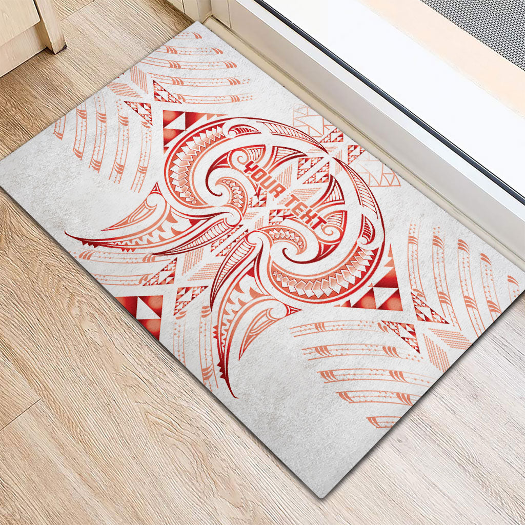 Maori Rugby Custom Ngaru Mangopare Rubber Doormat Whero Niho Taniwha Motif