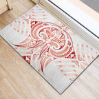 Maori Rugby Custom Ngaru Mangopare Rubber Doormat Whero Niho Taniwha Motif