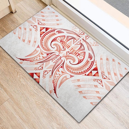 Maori Rugby Custom Ngaru Mangopare Rubber Doormat Whero Niho Taniwha Motif