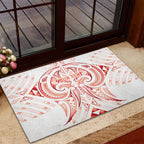 Maori Rugby Custom Ngaru Mangopare Rubber Doormat Whero Niho Taniwha Motif