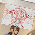 Maori Rugby Custom Ngaru Mangopare Rubber Doormat Whero Niho Taniwha Motif