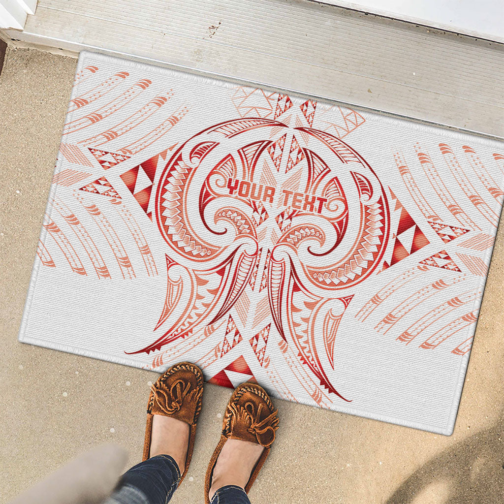 Maori Rugby Custom Ngaru Mangopare Rubber Doormat Whero Niho Taniwha Motif
