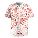 Maori Rugby Custom Ngaru Mangopare Rugby Jersey Whero Niho Taniwha Motif