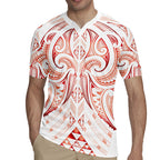Maori Rugby Custom Ngaru Mangopare Rugby Jersey Whero Niho Taniwha Motif