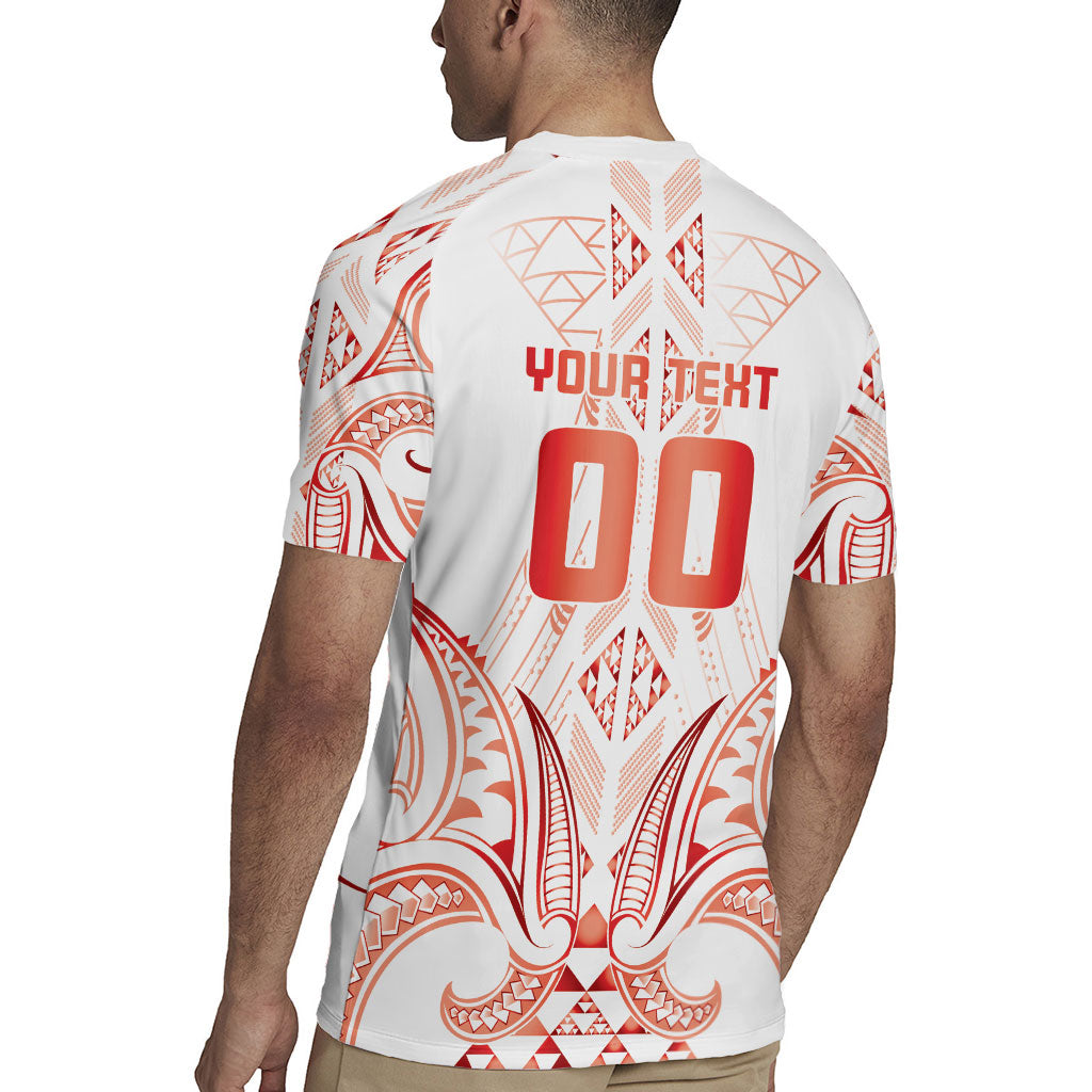 Maori Rugby Custom Ngaru Mangopare Rugby Jersey Whero Niho Taniwha Motif