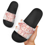 Maori Rugby Custom Ngaru Mangopare Slide Sandals Whero Niho Taniwha Motif
