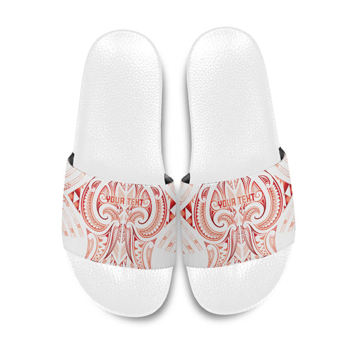 Maori Rugby Custom Ngaru Mangopare Slide Sandals Whero Niho Taniwha Motif