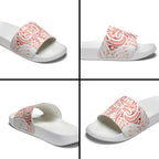 Maori Rugby Custom Ngaru Mangopare Slide Sandals Whero Niho Taniwha Motif