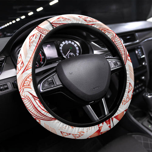 Maori Rugby Ngaru Mangopare Steering Wheel Cover Whero Niho Taniwha Motif