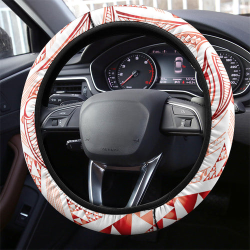 Maori Rugby Ngaru Mangopare Steering Wheel Cover Whero Niho Taniwha Motif